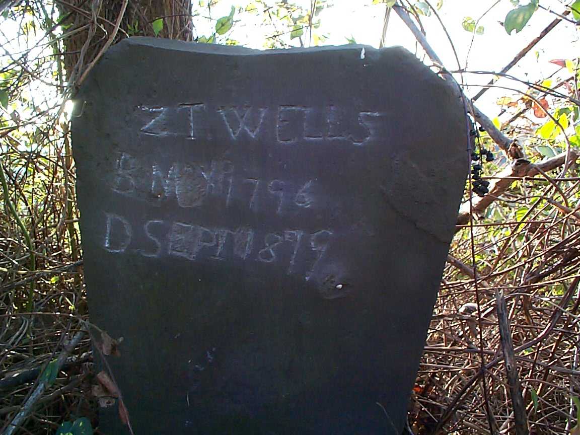 Zachariah T. Wells Tombstone